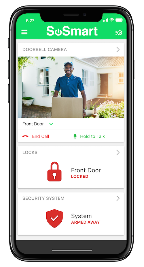 App control - doorbell camera view on phone